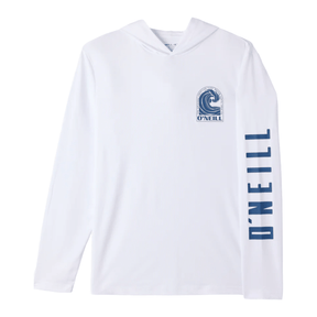 O'Neill TRVLR UPF Swell Hooded Long Sleeve in White - BoardCo