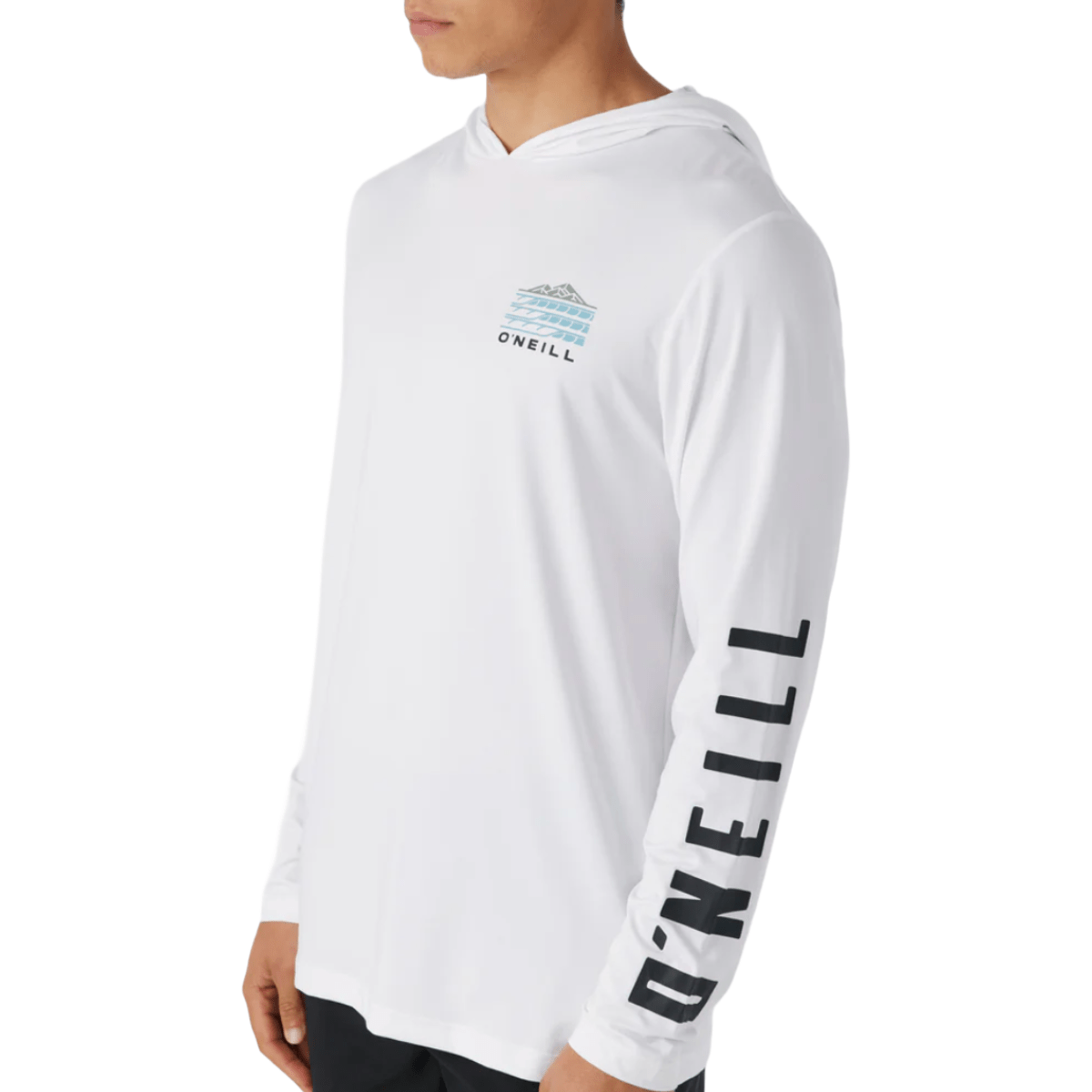 O'Neill TRVLR UPF Swell Hooded Long Sleeve in White - BoardCo