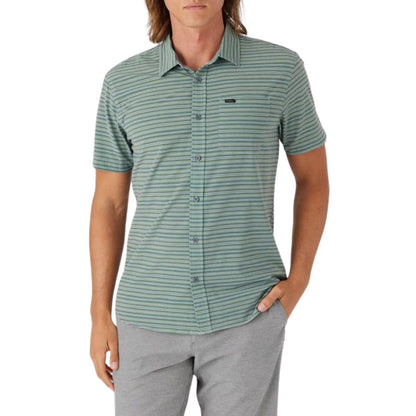 O'Neill TRVLR UPF Traverse Stripe Shirt in Sage - BoardCo