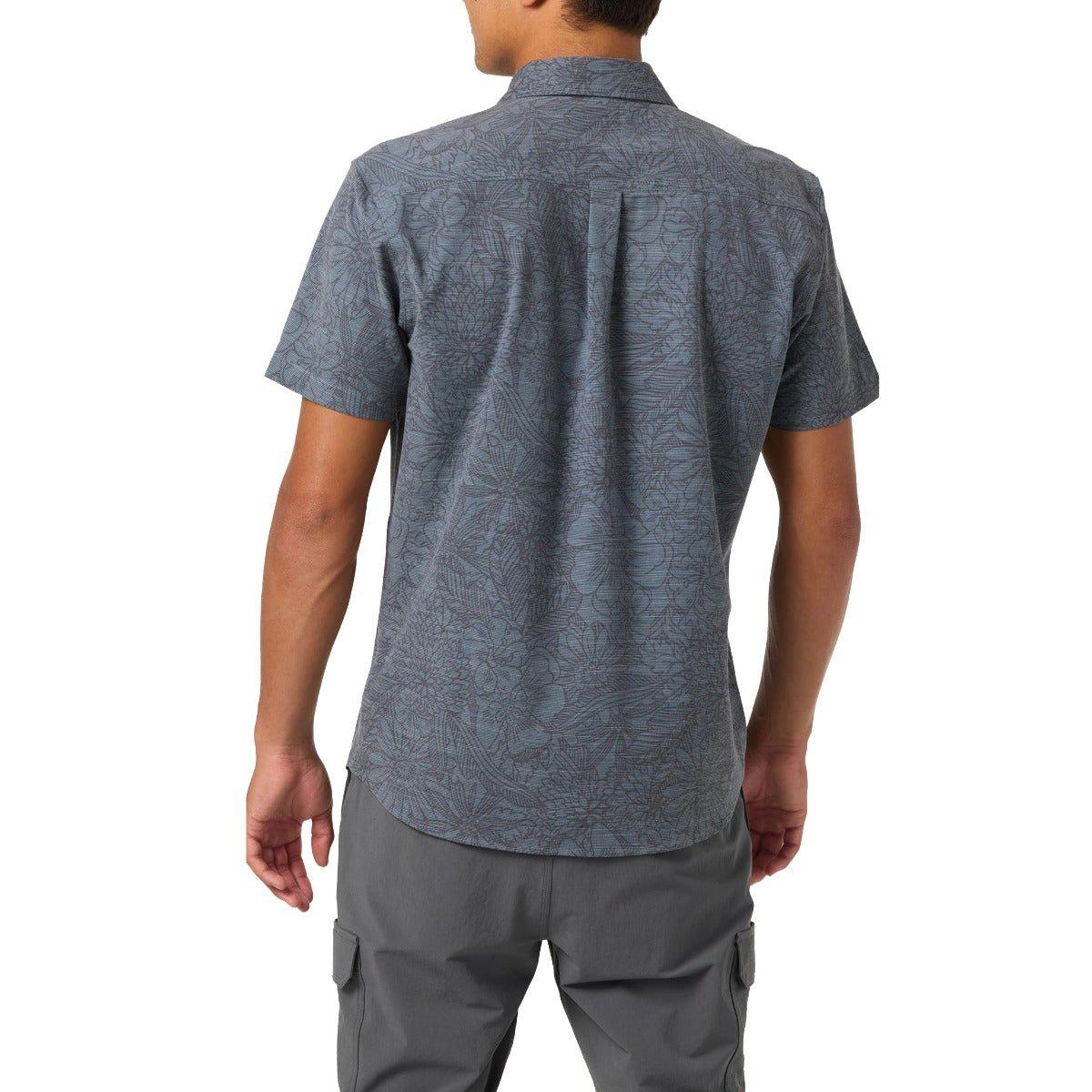 O'Neill UPF Slub Standard Short Sleeve Woven Shirt in Dark Shadow - BoardCo