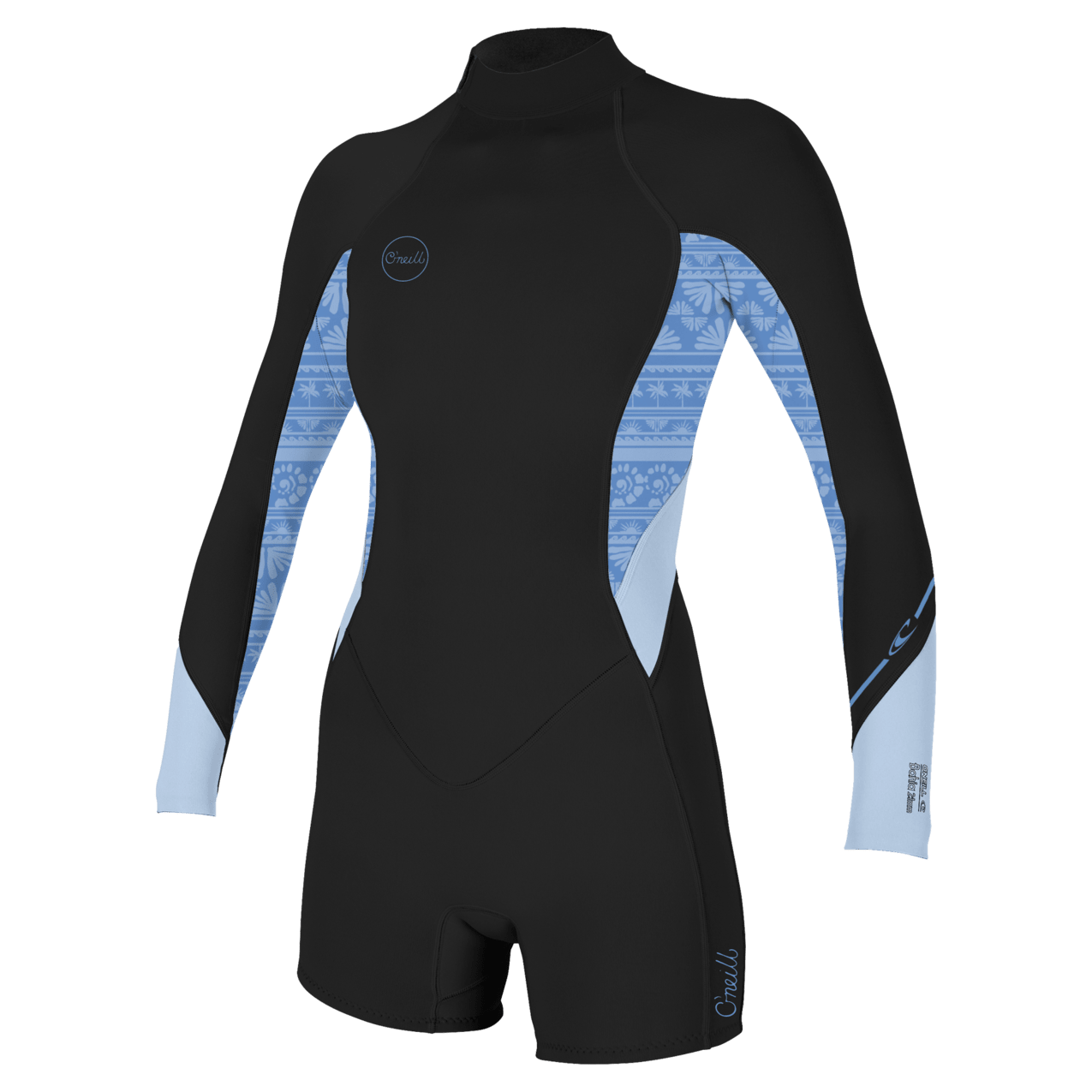 O'Neill Women's Bahia 2/1mm BZ Long Sleeve Surf Suit in Black/Surf/Chambray - BoardCo