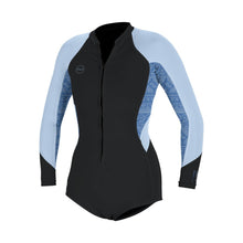O'Neill Women's Bahia 2/1mm FZ Long Sleeve Surf Suit in Tempsteel/Surf/Chambray - BoardCo