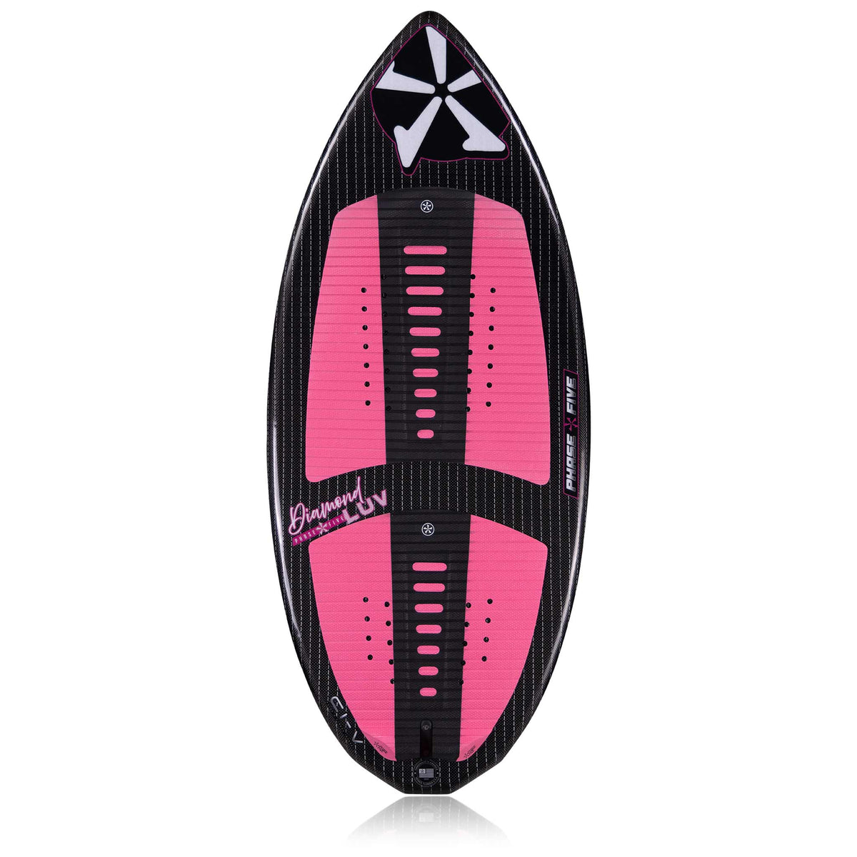 Phase 5 Diamond LUV Wakesurf Board 2027 – complete deck view on white