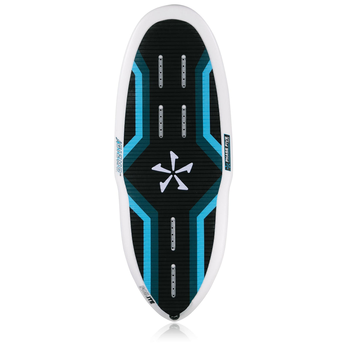 Phase 5 Gizmo V2 Wake Foil Board 2027 – complete deck view on white