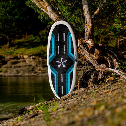 Phase 5 Gizmo V2 Wake Foil Board 2027 – deck view outdoors