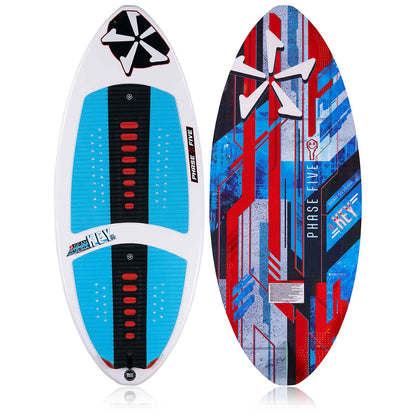 Phase 5 Key CL Wakesurf Board 2027 – deck and bottom views on white