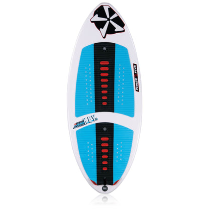 Phase 5 Key CL Wakesurf Board 2027 – complete deck view on white
