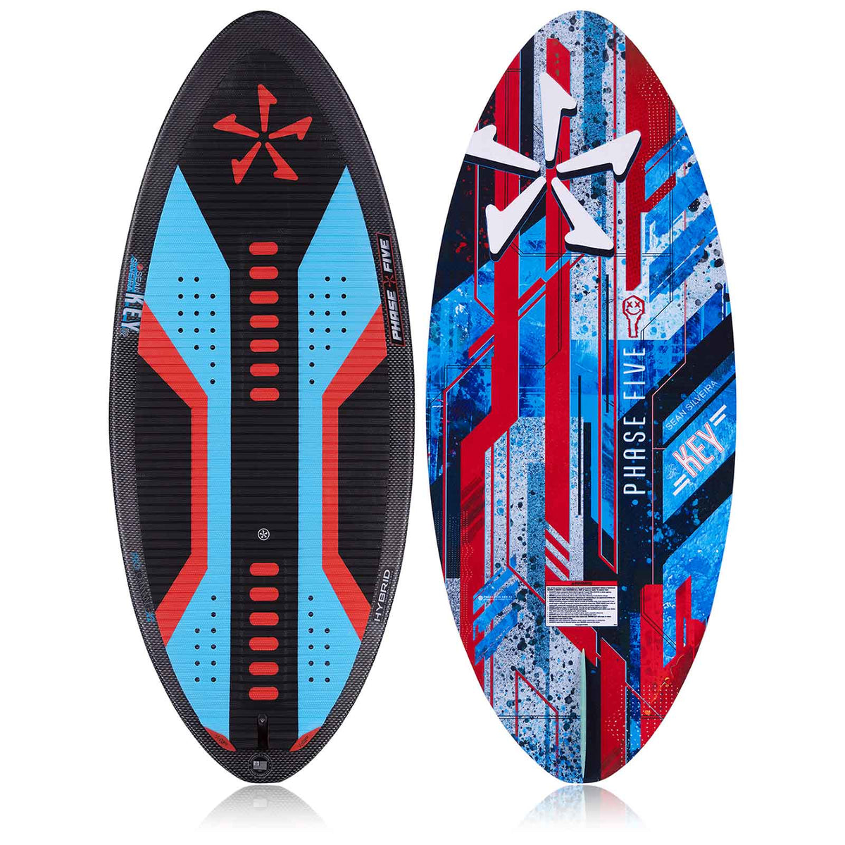 Phase 5 Key V2 Wakesurf Board 2027 – deck and bottom views on white