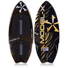 Phase 5 Model X LTD Wakesurf Board 2027 – deck and bottom views on white