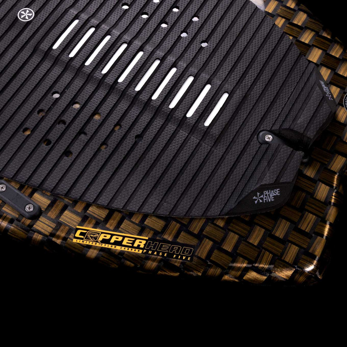 Phase 5 Model X LTD Wakesurf Board 2027 – deck traction in close-up
