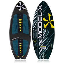 Phase 5 Model X Wakesurf Board 2027 – deck and bottom views on white