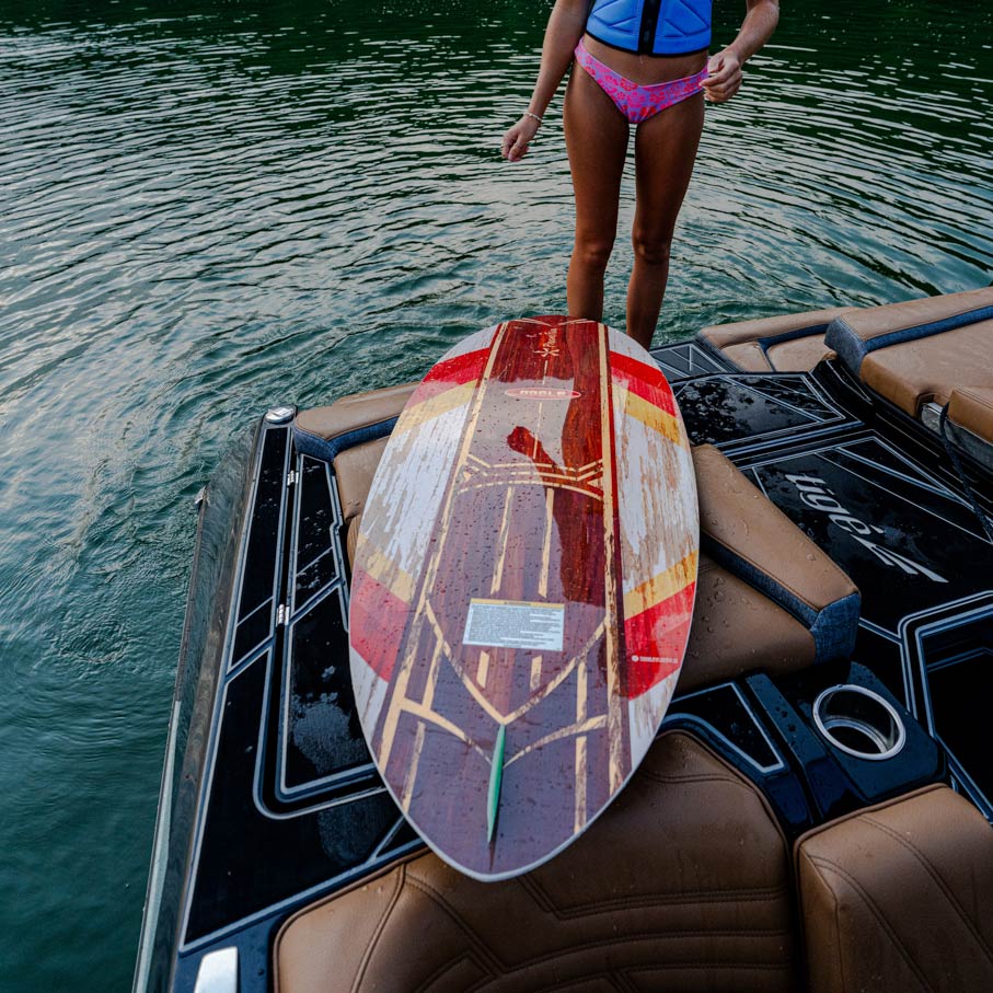 Phase 5 Oogle CL Wakesurf Board 2027 – board and rider outdoors