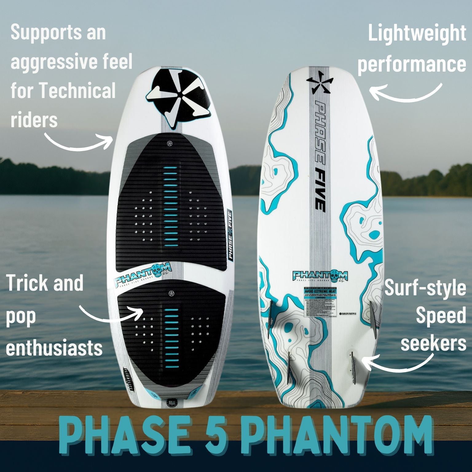 Phase 5 Phantom Wakesurf Board 2025 - BoardCo