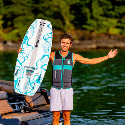 Phase 5 Phantom Wakesurf Board 2027 – board and rider outdoors