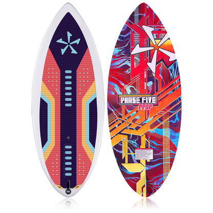 Phase 5 Prop CL Wakesurf Board 2027 – deck and bottom views on white