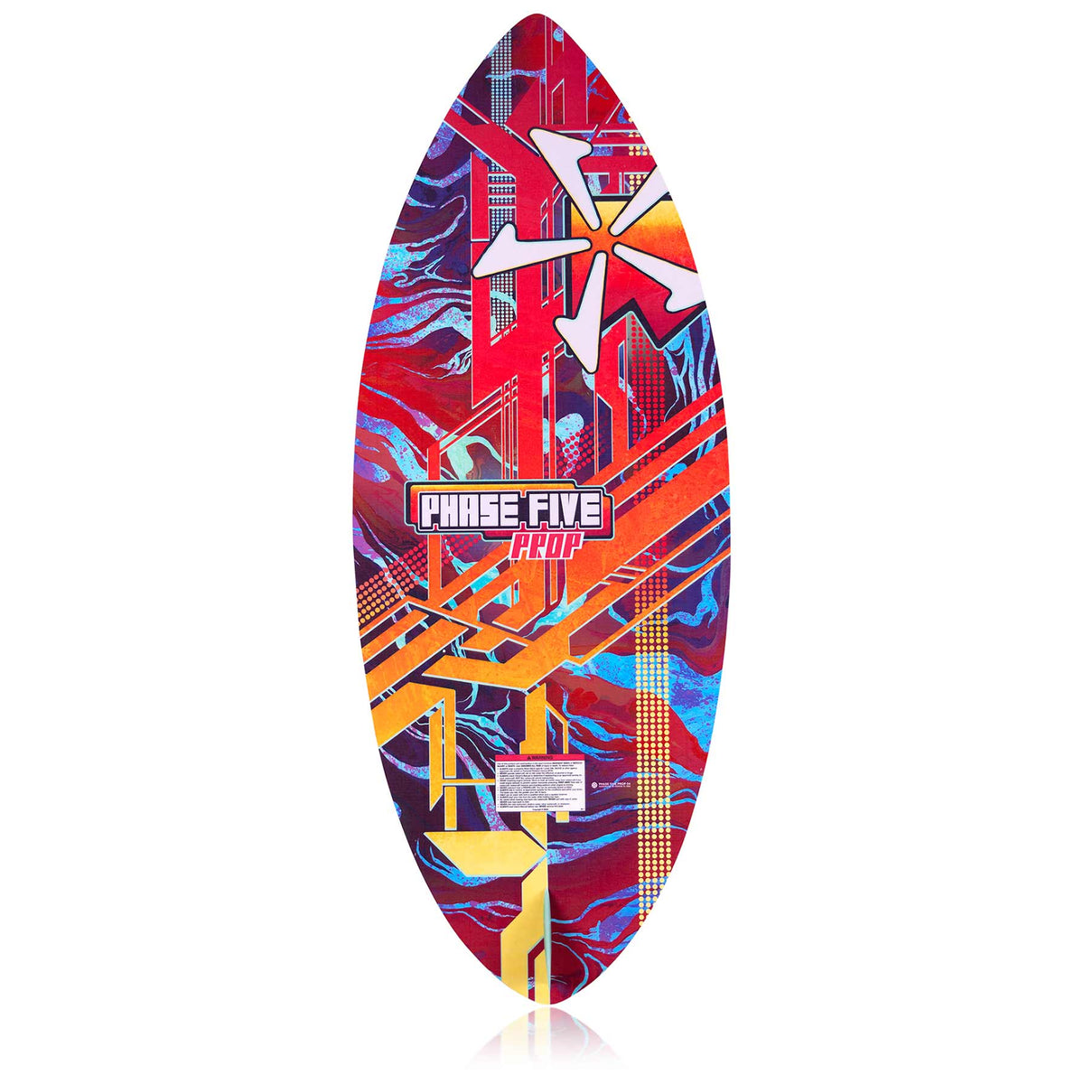 Phase 5 Prop CL Wakesurf Board 2027 – complete bottom view on white