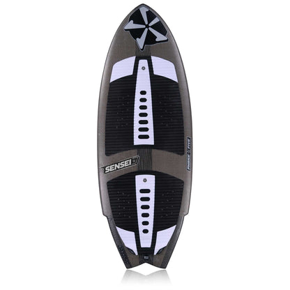 Phase 5 Sensei Stealth Wakesurf Board 2027 – complete deck view on white