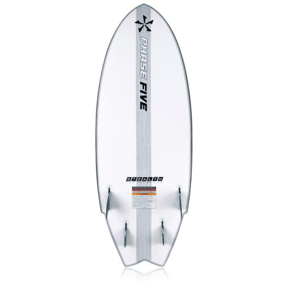 Phase 5 Sensei Stealth Wakesurf Board 2027 – complete bottom view on white