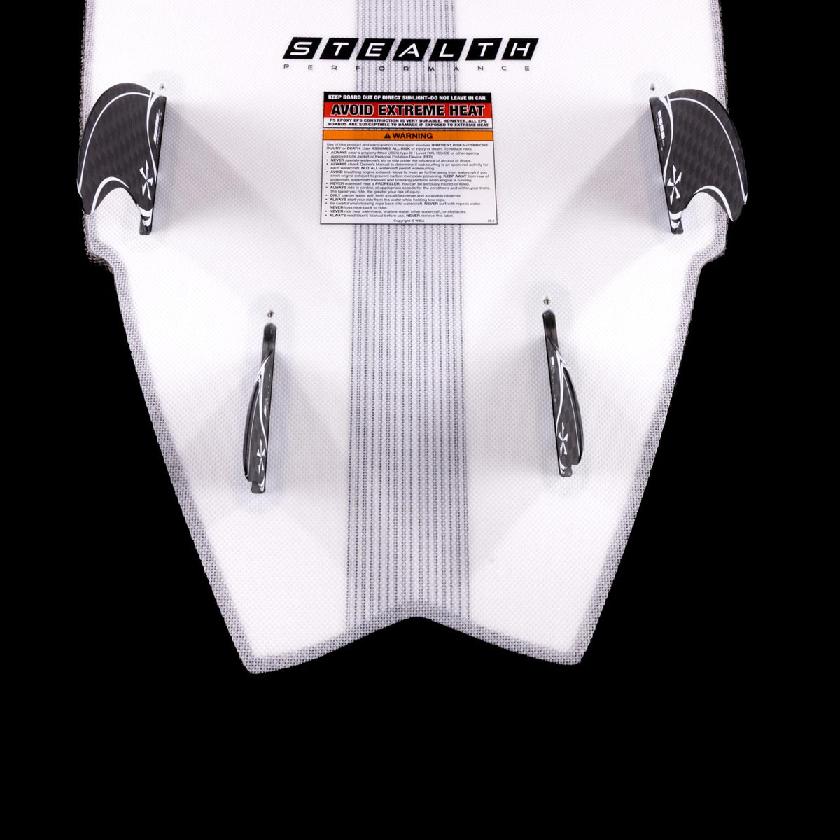 Phase 5 Sensei Stealth Wakesurf Board 2027 – fin setup in close-up