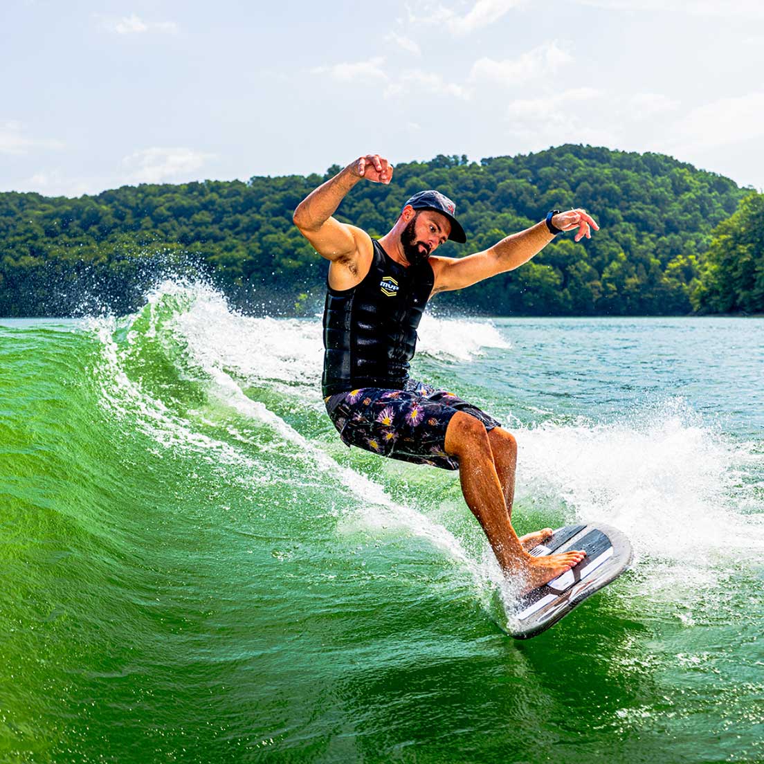Phase 5 Sensei Stealth Wakesurf Board 2027 – rider surfing the wave