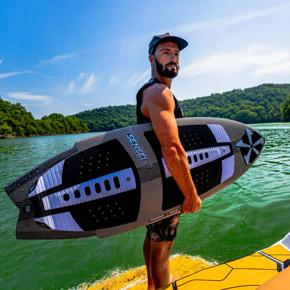 Phase 5 Sensei Stealth Wakesurf Board 2027 – board and rider outdoors
