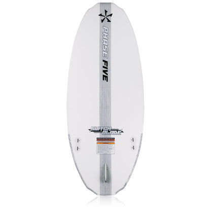 Phase 5 Switchblade Wakesurf Board 2027 – complete bottom view on white