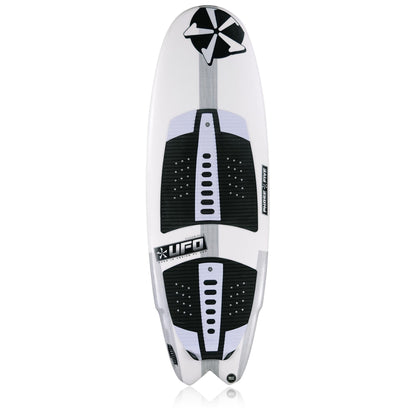 Phase 5 UFO Wakesurf Board 2027 – complete deck view on white