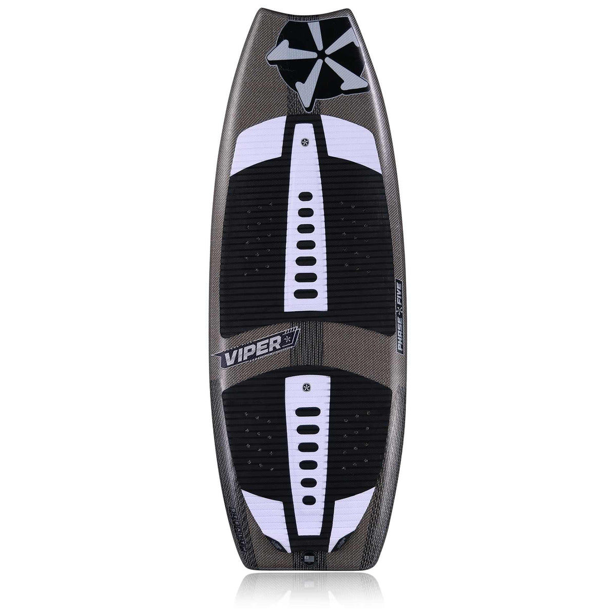 Phase 5 Viper Stealth Wakesurf Board 2027 – complete deck view on white