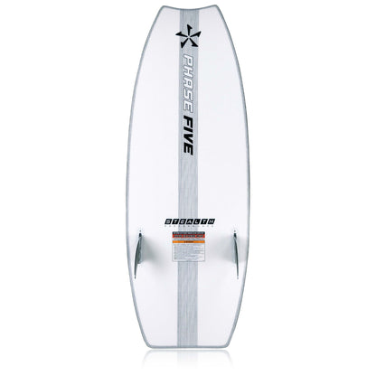 Phase 5 Viper Stealth Wakesurf Board 2027 – complete bottom view on white