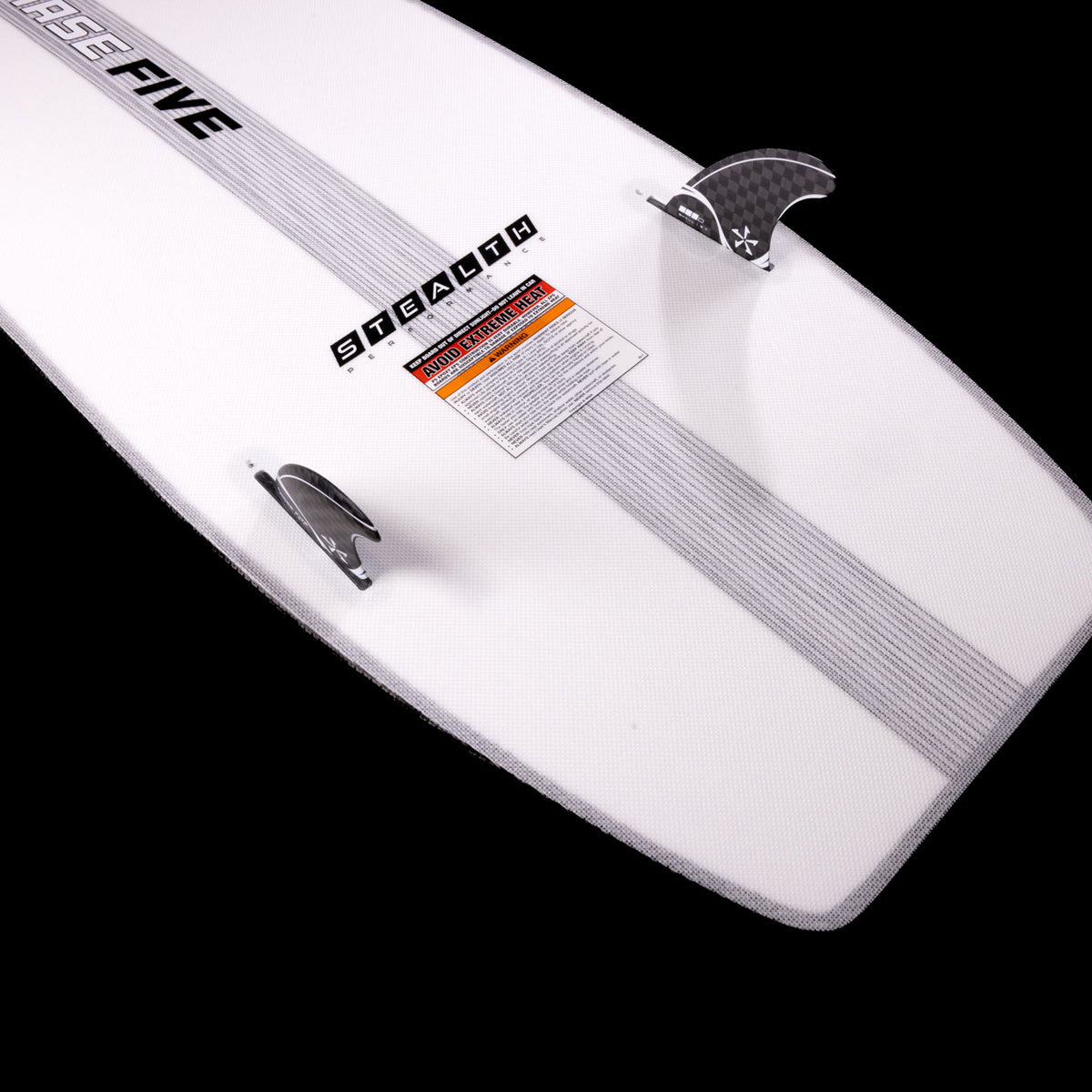 Phase 5 Viper Stealth Wakesurf Board 2027 – fin setup in close-up