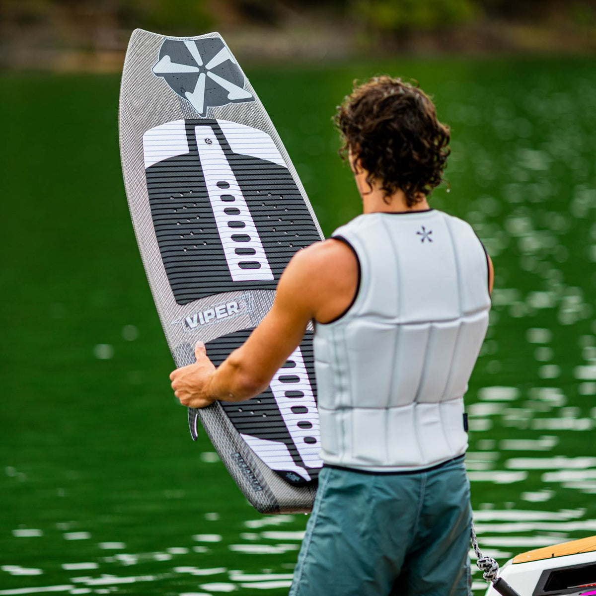 Phase 5 Viper Stealth Wakesurf Board 2027 – board and rider outdoors