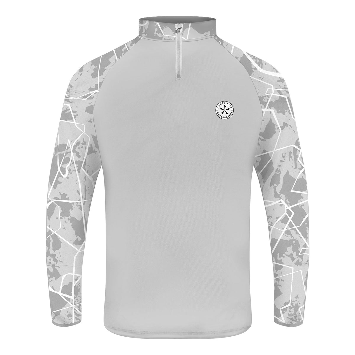 Phase 5 Performance Long Sleeve Quarter Zip - White Abstract