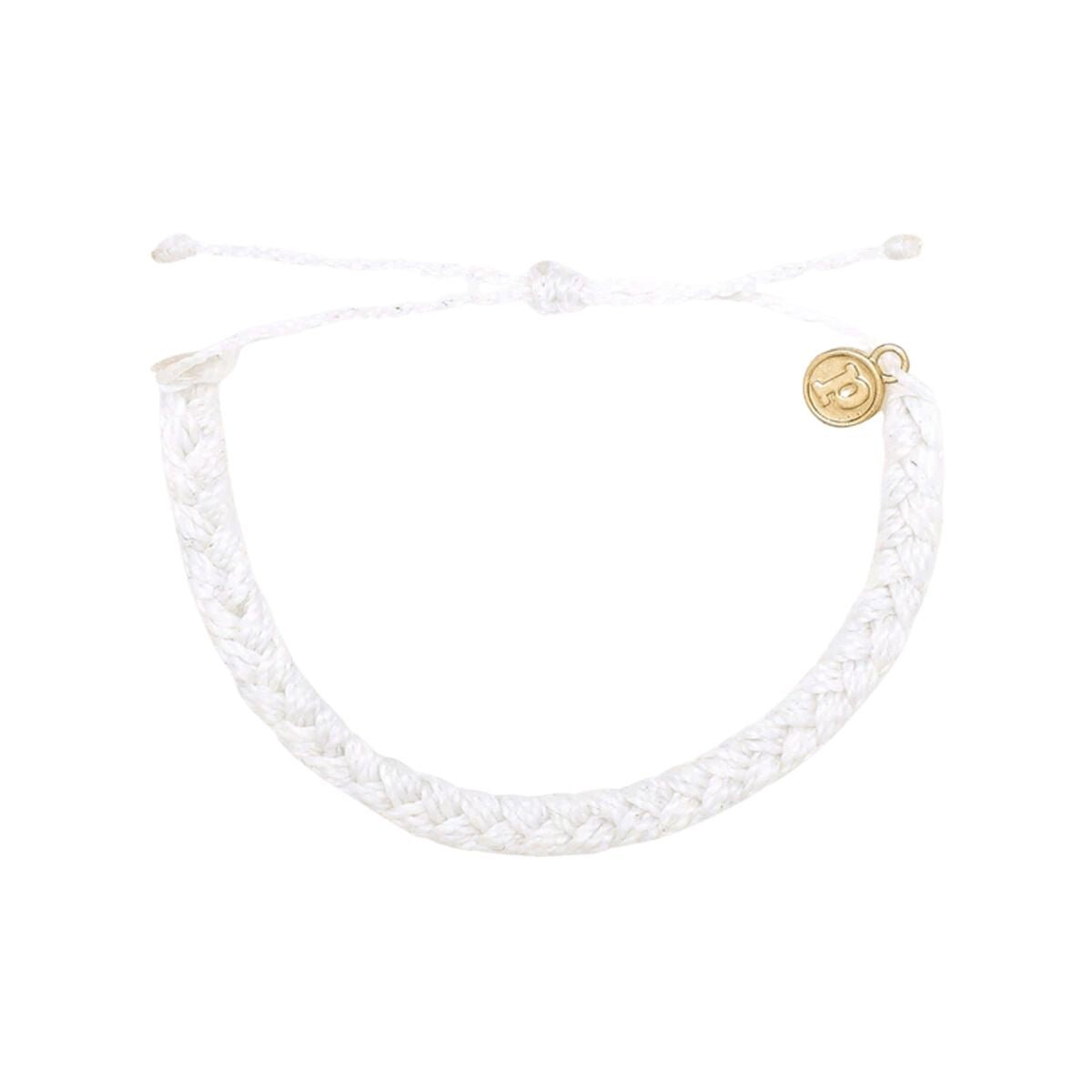 Pura Vida Braided Bracelet White - BoardCo