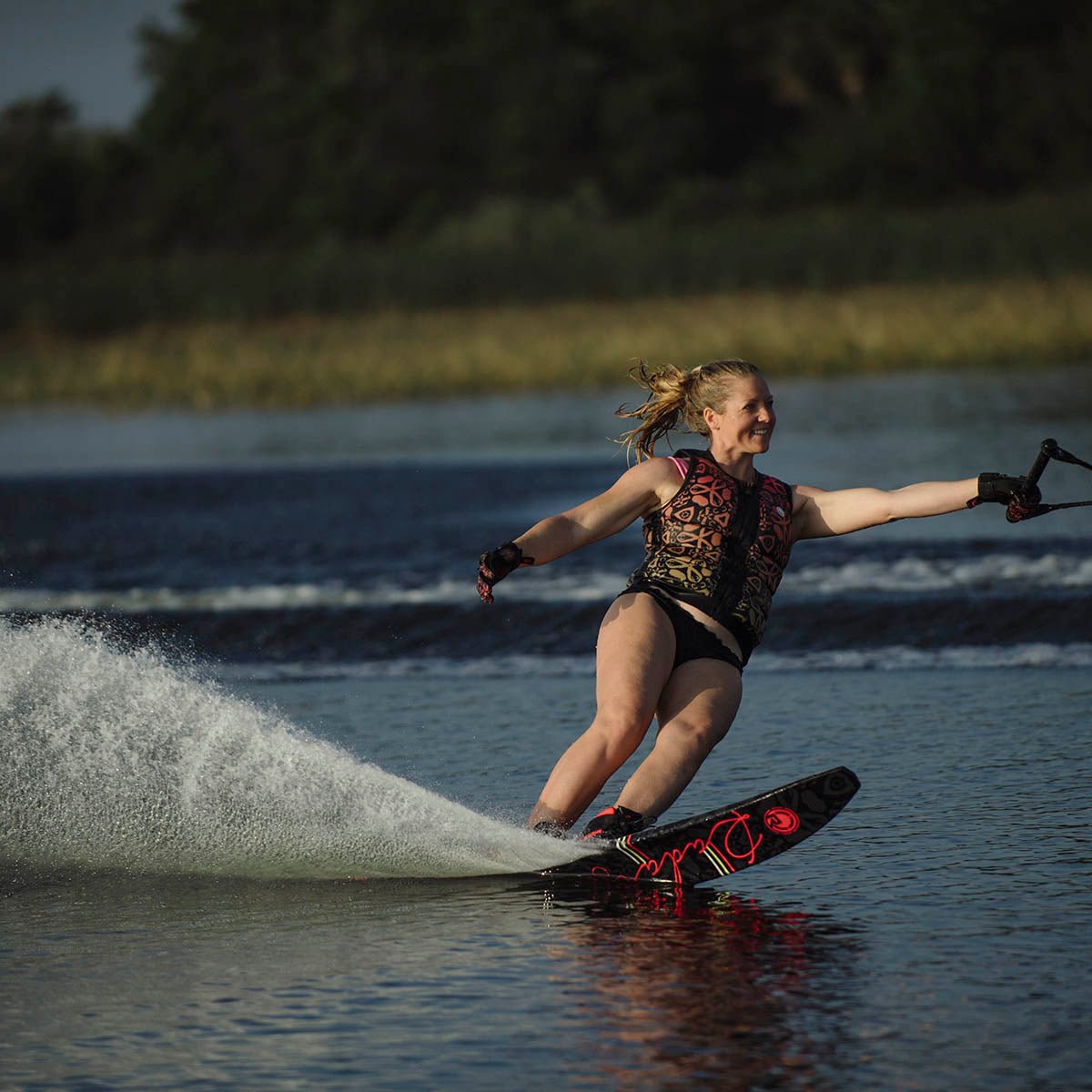 Radar Graphite Lyric Water Ski Carbon / Coral / Yellow 2021 - BoardCo