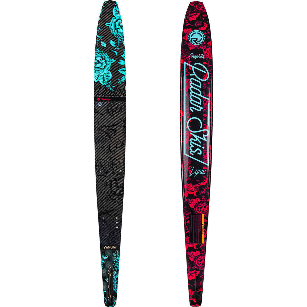 Radar Graphite Lyric Water Ski Carbon/Floral/Sky Blue 2020