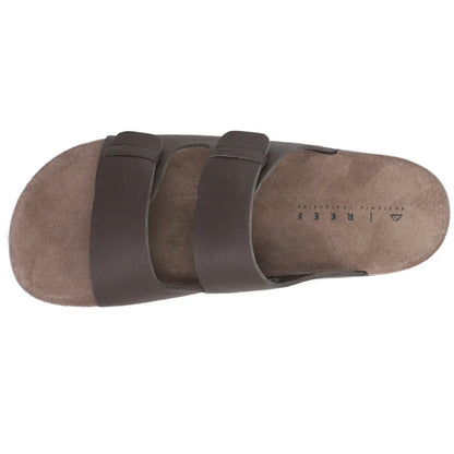 Reef Ojai Two Bar Men's Sandal in Brown Leather - BoardCo