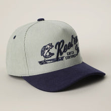 Reel'em in 3D Embroidered Corduroy Trucker Hat in Navy Mint - BoardCo