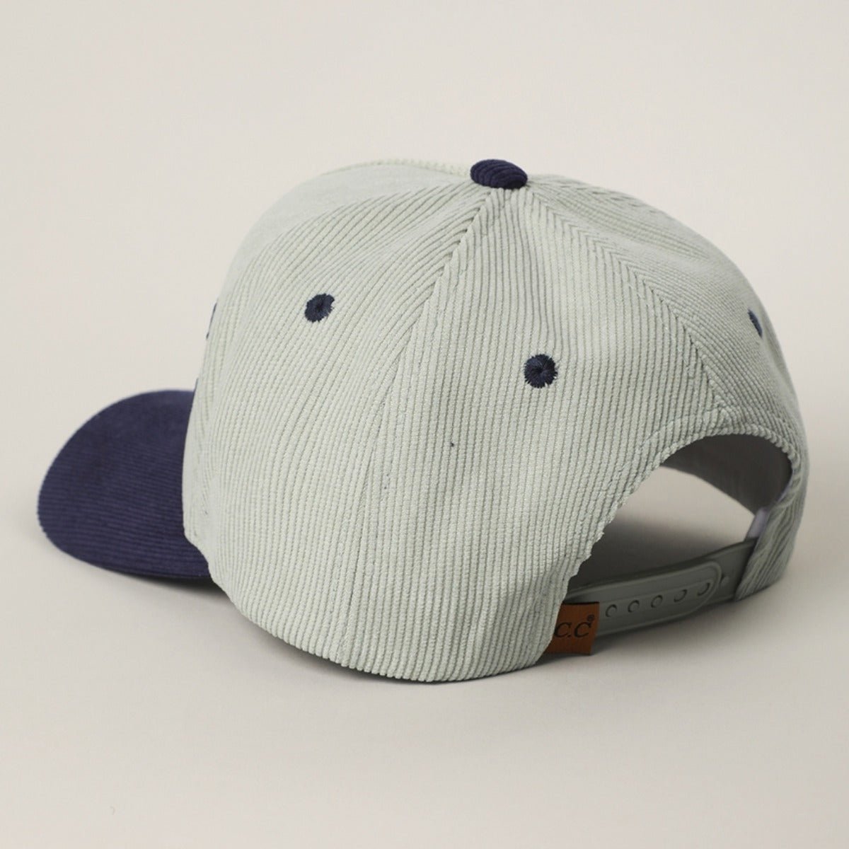 Reel'em in 3D Embroidered Corduroy Trucker Hat in Navy Mint - BoardCo