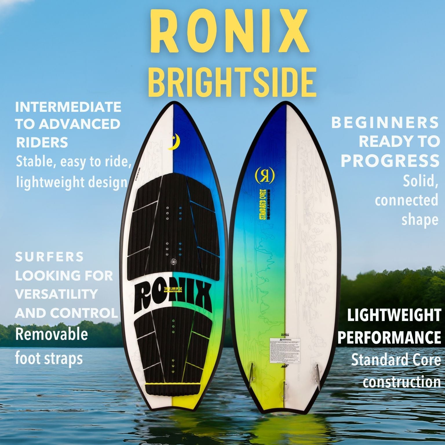 Ronix Brightside w/ Straps Wakesurf Board 2025 - BoardCo