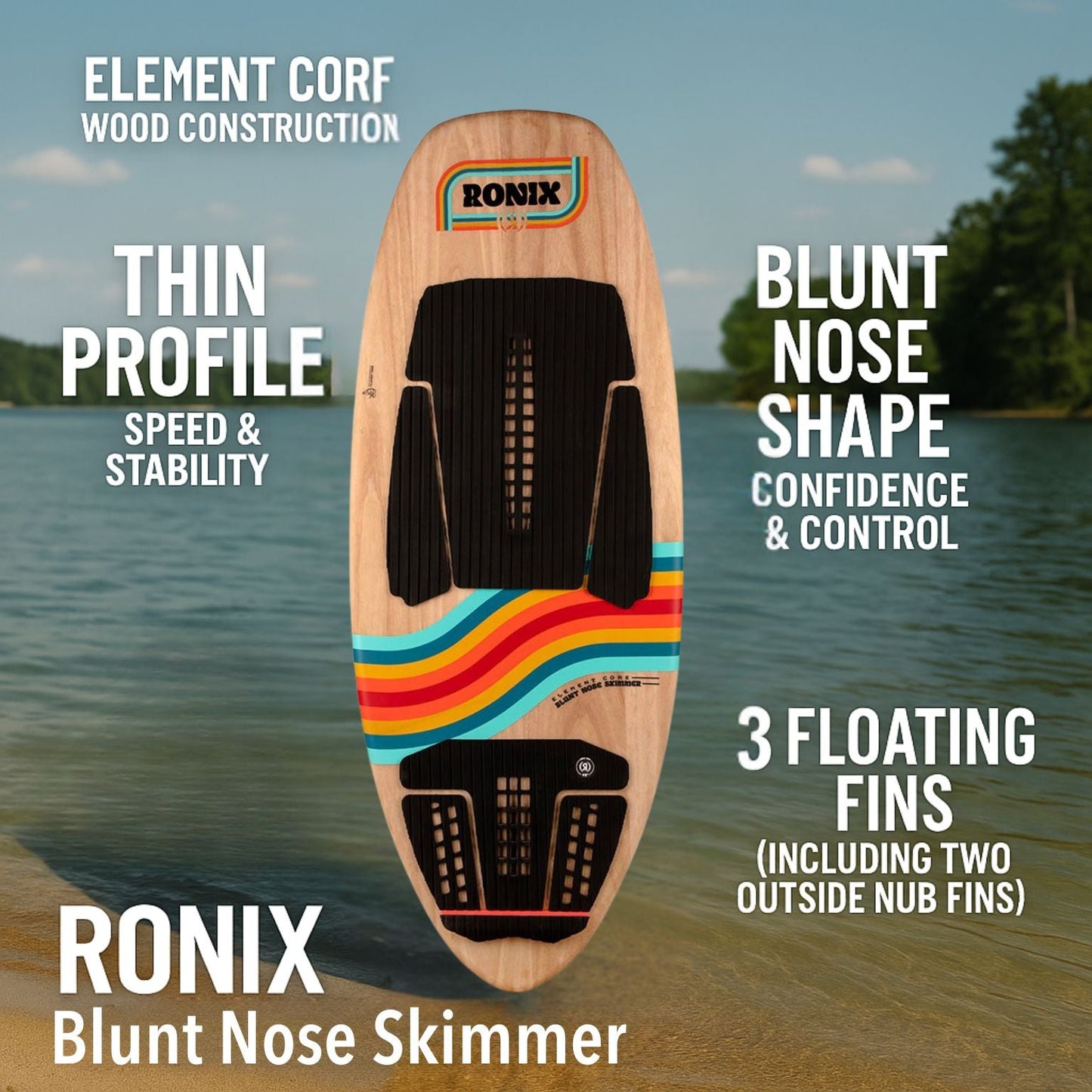 Ronix Element Core Blunt Nose Skimmer Wakesurf Board 2025 - BoardCo