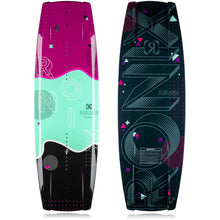 Ronix Krush Wakeboard 2027, pink and mint deck with dark geometric underside