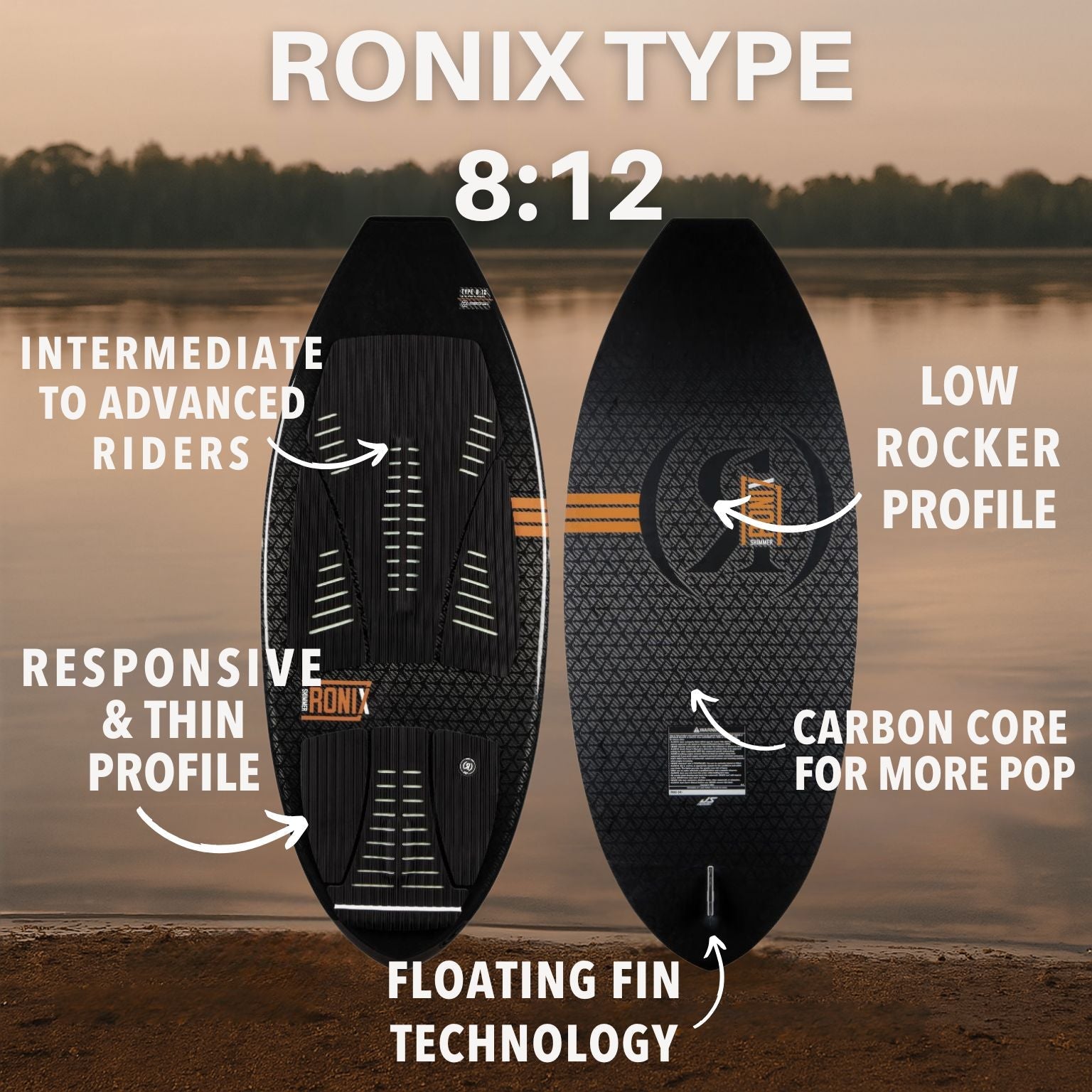 Ronix Type 8:12 Skimmer Wakesurf Board 2024 - BoardCo