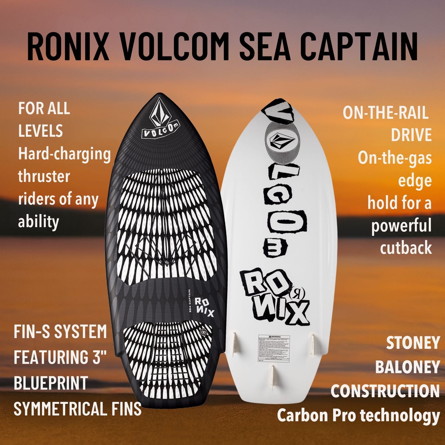 Ronix Volcom Sea Captain Wakesurf Board | BoardCo – BoardCo