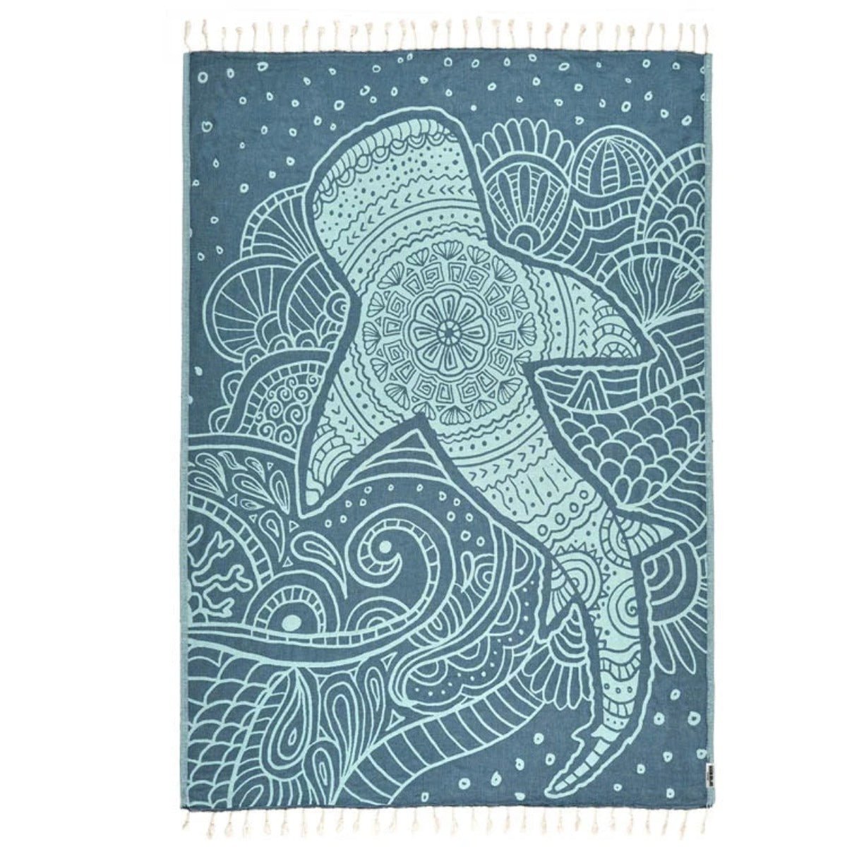 Sand Cloud Mr Whale Shark Discovery Shark Week Large Towel - BoardCo