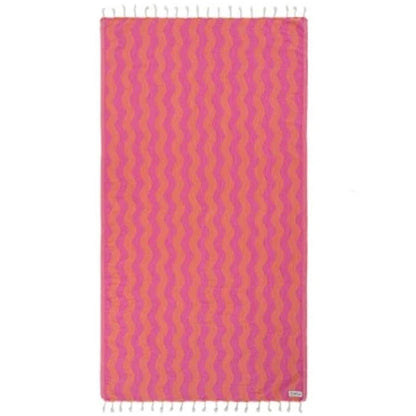 Sand Cloud Rumble Waves Towel in Coral - BoardCo
