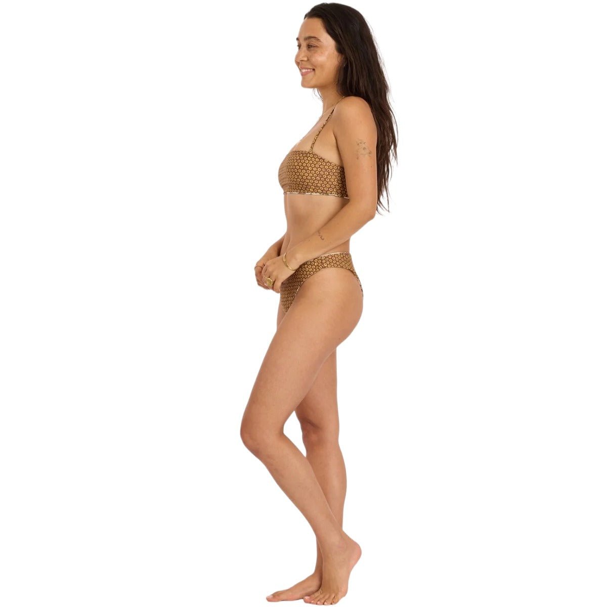 Sisstr Floral Folks Reversible Triangle Bikini Top in Kona - BoardCo