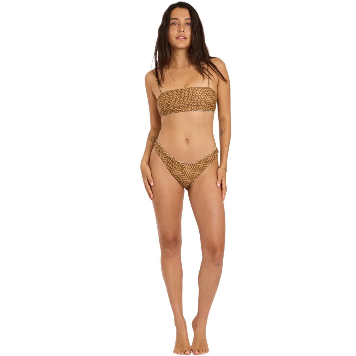 Sisstr Floral Folks Reversible Triangle Bikini Top in Kona - BoardCo