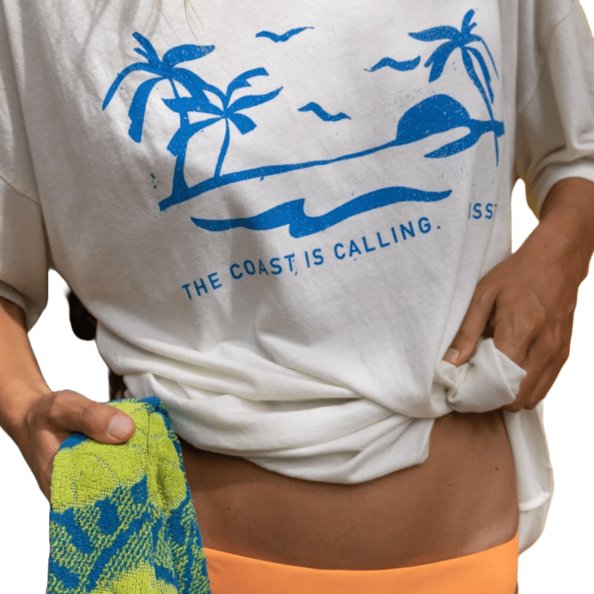 Sisstr Kickin It Slouch Short Sleeve Tee in Vintage White - BoardCo