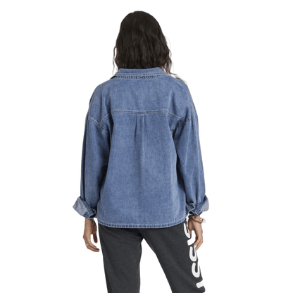 Sisstr Rad Days Woven Shirt in Dark Denim - BoardCo