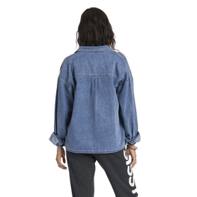 Sisstr Rad Days Woven Shirt in Dark Denim - BoardCo
